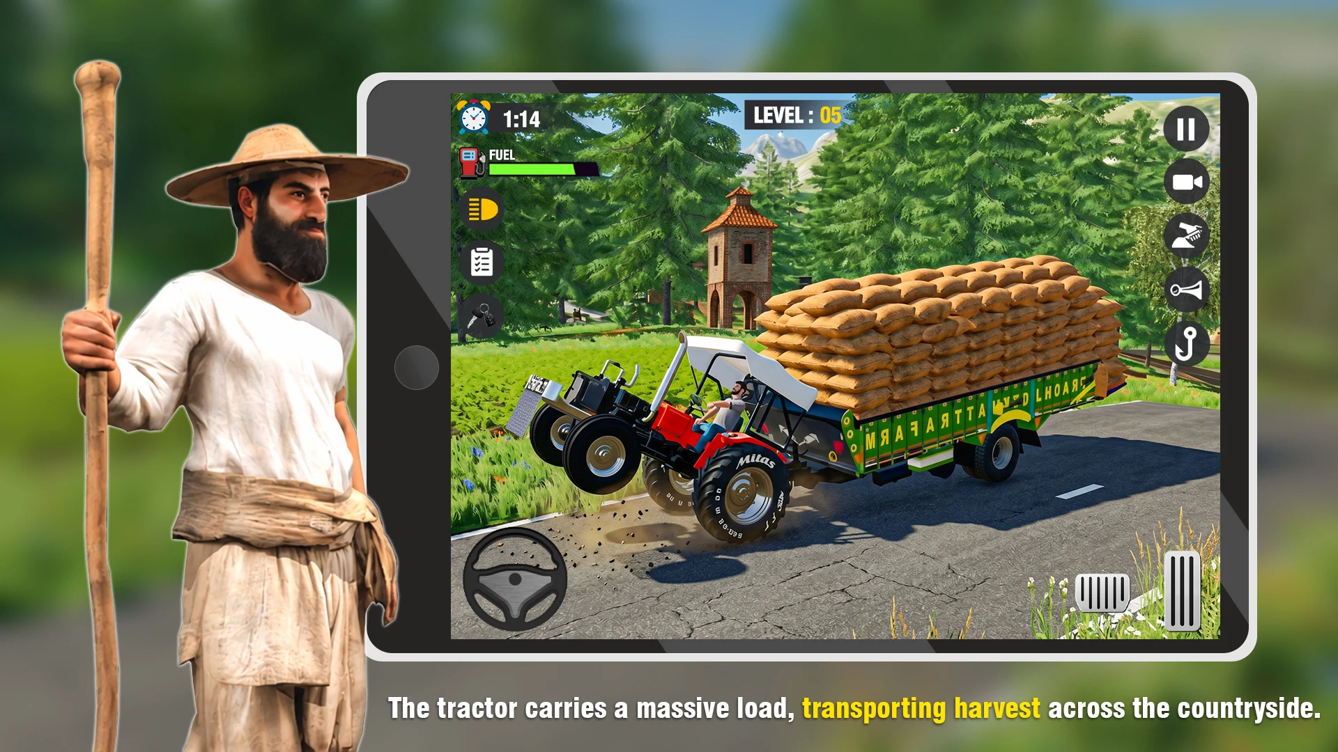 Tractor Farming 3D Cargo Game screenshot